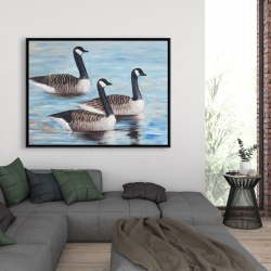 Framed 36 x 48 - Canada geese in water