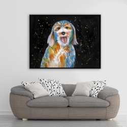 Encadré 36 x 48 - Labradoodle abstrait