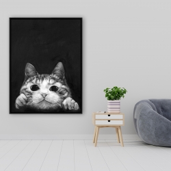 Framed 36 x 48 - Curious cat