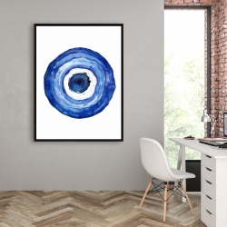 Framed 36 x 48 - Erbulus blue evil eye