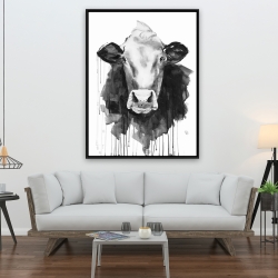 Framed 36 x 48 - Cow