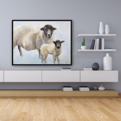 Framed 36 x 48 - Sheep and its baby