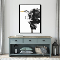 Framed 36 x 48 - Heron