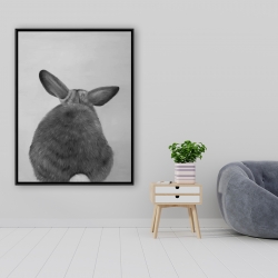 Encadré 36 x 48 - Petit lapin de dos