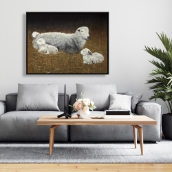 Framed 36 x 48 - Sheep and lambs