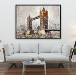 Encadré 36 x 48 - Le tower bridge par un jour gris