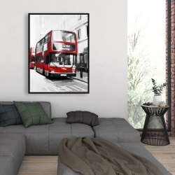 Encadré 36 x 48 - Bus rouge londonien