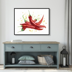 Framed 36 x 48 - Red hot peppers
