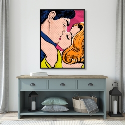 Framed 36 x 48 - Pop art style couple