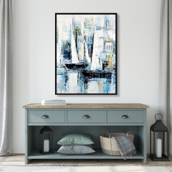 Framed 36 x 48 - Industrial style boats