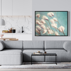 Framed 36 x 48 - Cotton grass flowers in the wind