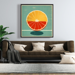 Framed 48 x 48 - Lemon and tangerine