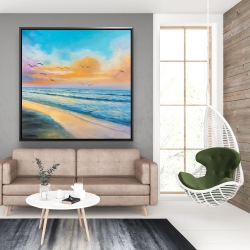 Framed 48 x 48 - Breathtaking tropical sunset