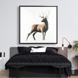 Framed 48 x 48 - Abstract deer