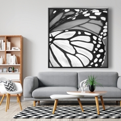 Framed 48 x 48 - Butterfly wings closeup