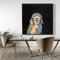 Encadré 48 x 48 - Labradoodle abstrait