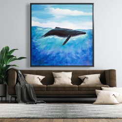 Framed 48 x 48 - Blue whale