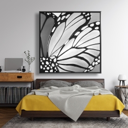 Framed 48 x 48 - Monarch wings closeup