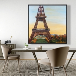 Encadré 48 x 48 - Tour eiffel à l'aube