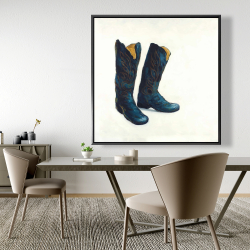 Framed 48 x 48 - Leather cowboy boots