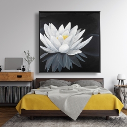 Encadré 48 x 48 - Fleur de lotus et sa réflexion