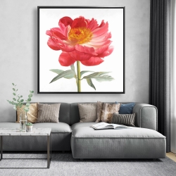 Framed 48 x 48 - Pink peony