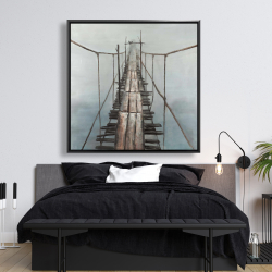 Framed 48 x 48 - Old abandoned bridge