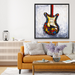 Encadré 48 x 48 - Guitare colorée