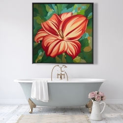 Framed 48 x 48 - Blooming daylilies