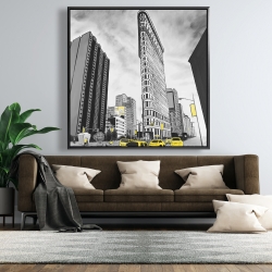 Framed 48 x 48 - Outline of flatiron building to new-york