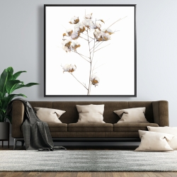Encadré 48 x 48 - Branche de fleurs de coton
