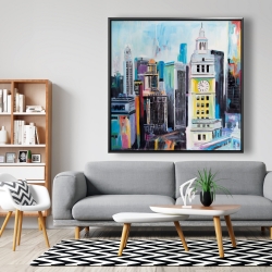 Encadré 48 x 48 - Paysage urbain coloré de manhattan