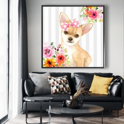 Encadré 48 x 48 - Coquet chien chihuahua