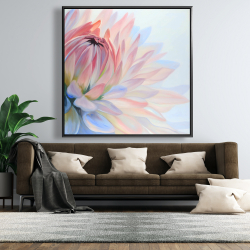 Encadré 48 x 48 - Fleur de lotus pastel