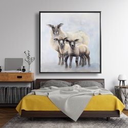 Encadré 48 x 48 - Famille de moutons