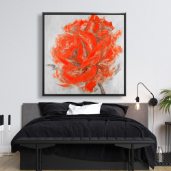 Framed 48 x 48 - Abstract rose