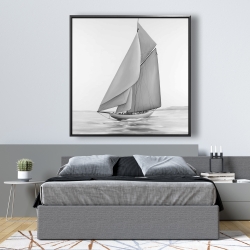 Framed 48 x 48 - Vintage sailing ship