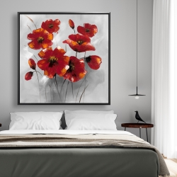 Framed 48 x 48 - Anemone flowers