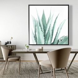 Framed 48 x 48 - Watercolor agave plant