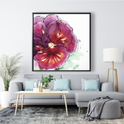 Encadré 48 x 48 - Orchidée floraison avec des pétales ondulés