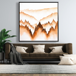 Framed 48 x 48 - Mountain of large fir trees