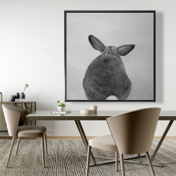 Encadré 48 x 48 - Petit lapin de dos