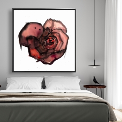 Framed 48 x 48 - Dark rose