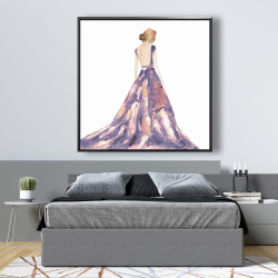 Framed 48 x 48 - Purple prom dress