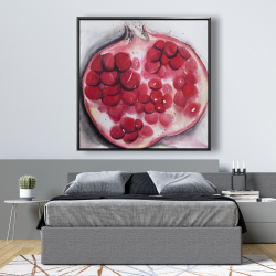 Framed 48 x 48 - Open pomegranate