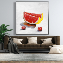 Framed 48 x 48 - Grapefruit slices