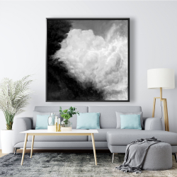 Encadré 48 x 48 - Nuages sombres monochrome