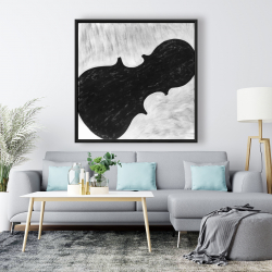 Framed 48 x 48 - Violin silhouette