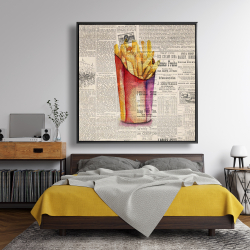 Framed 48 x 48 - Vintage style french fries