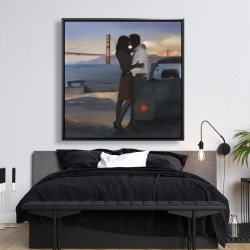 Framed 48 x 48 - A loving couple in san francisco